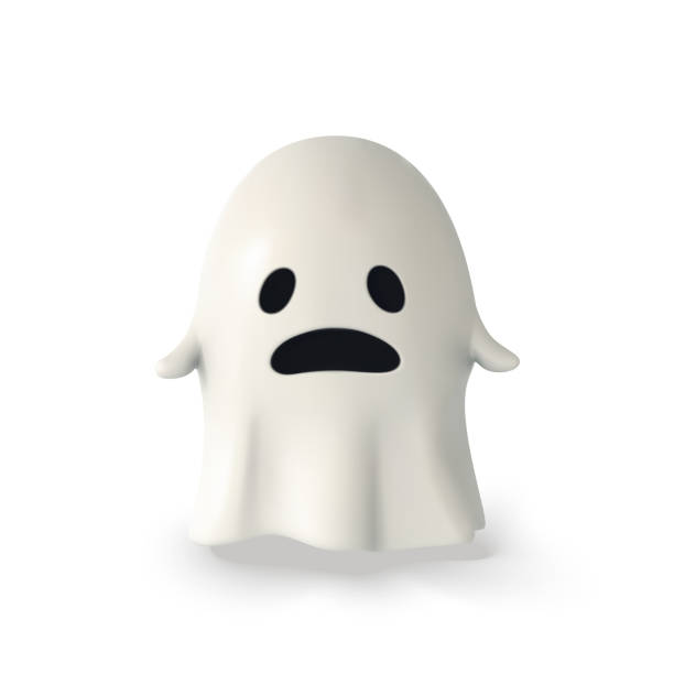 istock 3D illustration Ghost with scary and evil emotions. Happy Halloween banner or party invitation. Vector illustration 1422975278