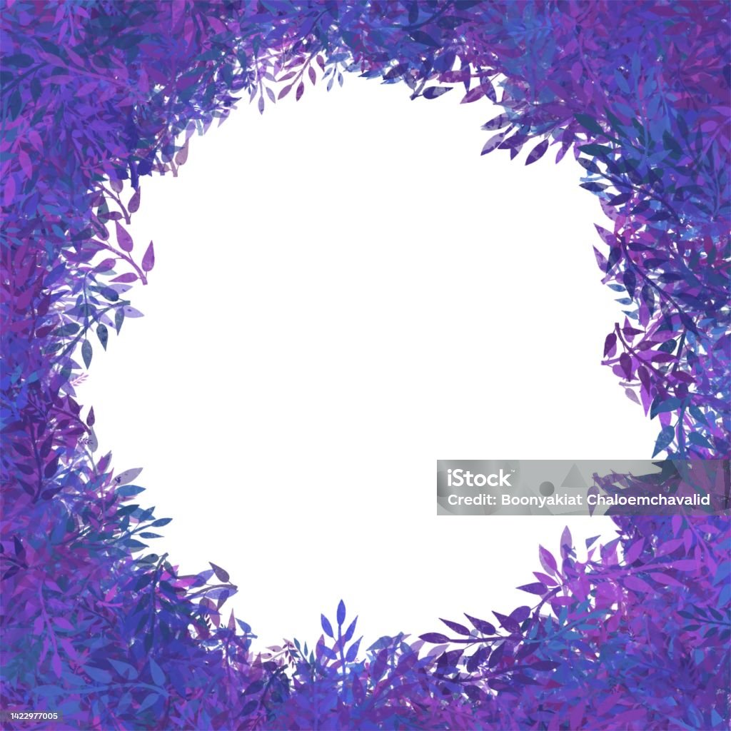 Leaf Pattern Frame Watercolor Leaf Geometric Frame Stock Illustration ...