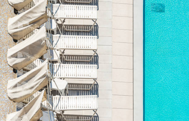 Deckchairs by the pool