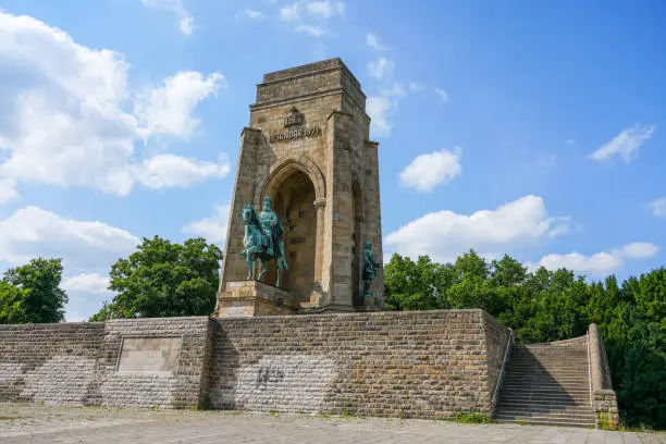 Kaiser Wilhelm Monument in Hohensyburg. Historical monument near Dortmund in the Ruhr area.
