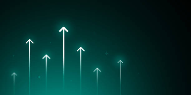 Increase success digital arrow up of growth finance business on technology concept background with financial profit stock market graph or economy development strategy and futuristic investment chart. aumente el éxito digital flecha hacia arriba del negocio de finanzas de crecimiento en el fondo del concepto de tecnología con gráfico de mercado de valores de ganancias financieras o estrategia de desarrollo de la economía y gráfico de inversión fut