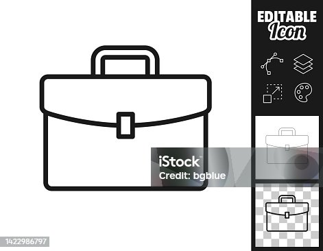 istock Briefcase. Icon for design. Easily editable 1422986797
