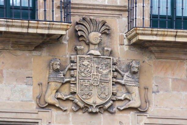 istock Blazon Coat of arms in stone 1422989496