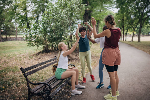 istock Women in park after exercising 1422998985