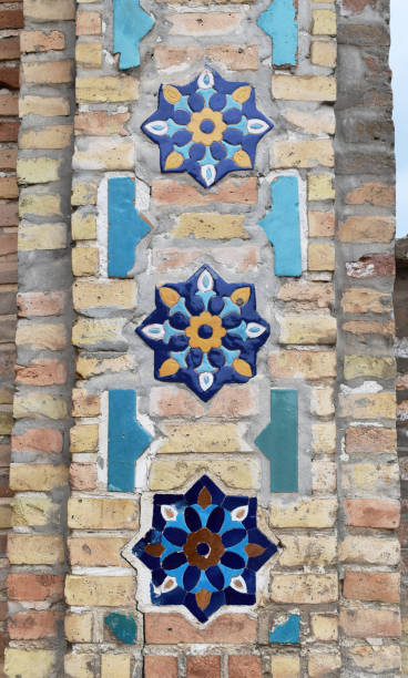 istock blue tiles on the wall in Uzbekistan 1423004855