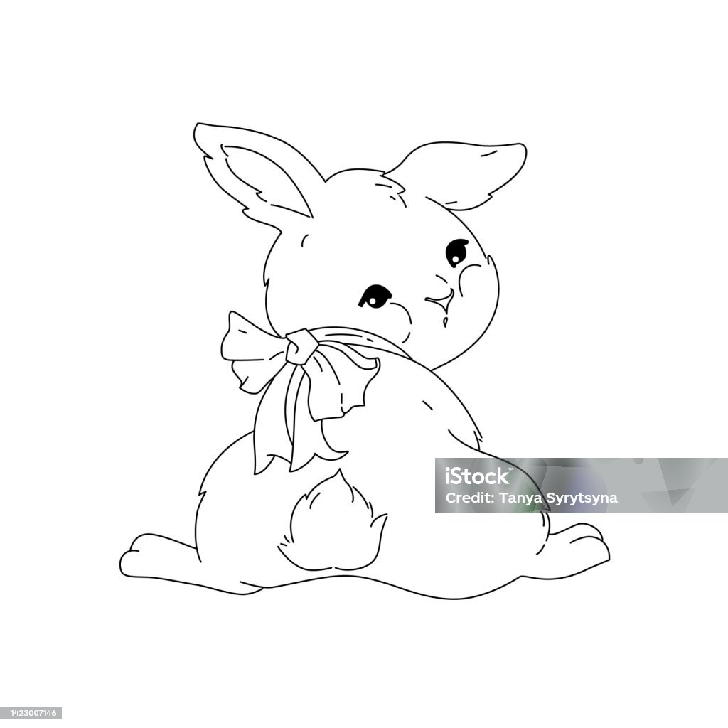 Nghệ Thuật Đường Thỏ Dễ Thương Vẽ Thỏ Hipster Đơn Giản Hình minh ...