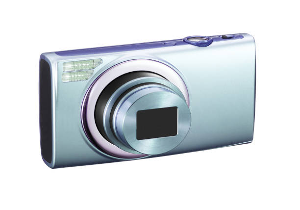 fotocamera su sfondo bianco - lighting technique aperture photocamera color image foto e immagini stock