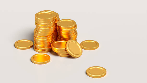 istock Gold coins stack, golden coin heap. Illustration. 1423028194