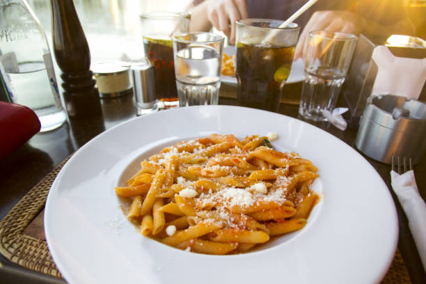 istock Plate with pasta and sauce 1423030602
