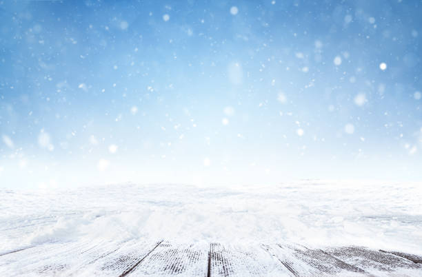 istock snowfall and wooden walkways 1423032014