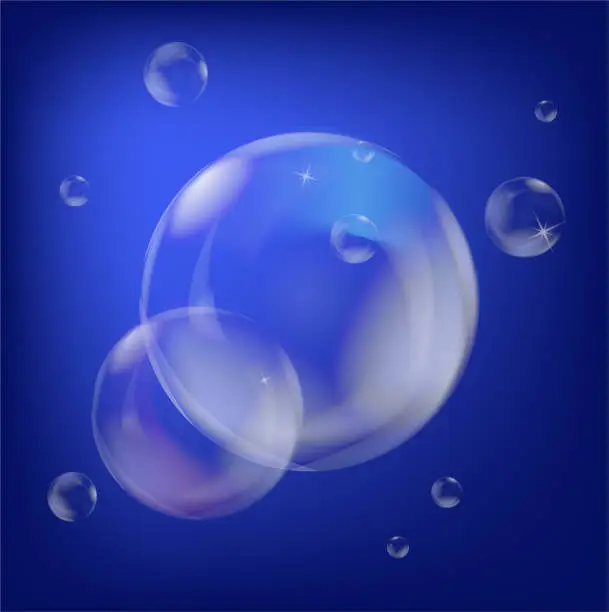 Vector illustration of Soap bubbles