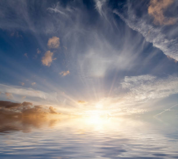 istock Calm ocean sunrise with no land 1423038656