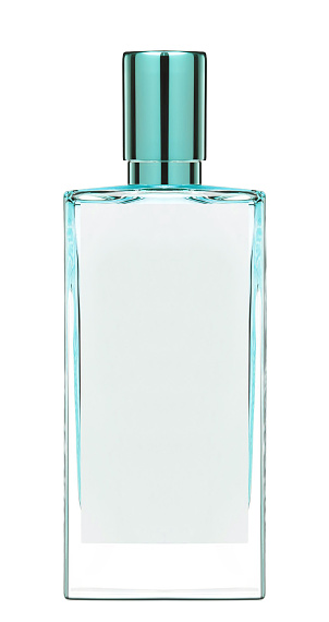 Bottle of perfume isolated over a white background. 