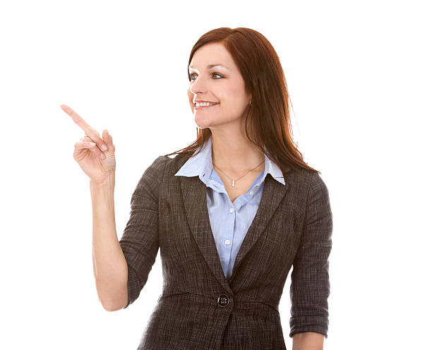 istock business woman pointing 142304355