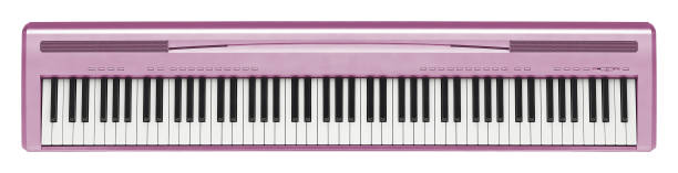 pink synthesizer isolated on white pink synthesizer isolated on white background dubstep photos stock pictures, royalty-free photos & images