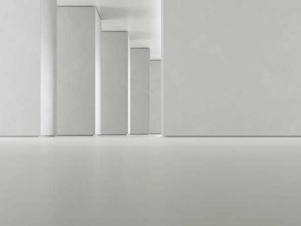 istock 3d render of abstract concrete architecture design. 1423050379