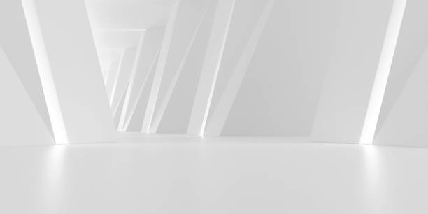istock 3d render of abstract concrete architecture design. 1423050381