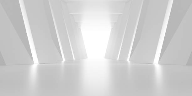 istock 3d render of abstract concrete architecture design. 1423050406