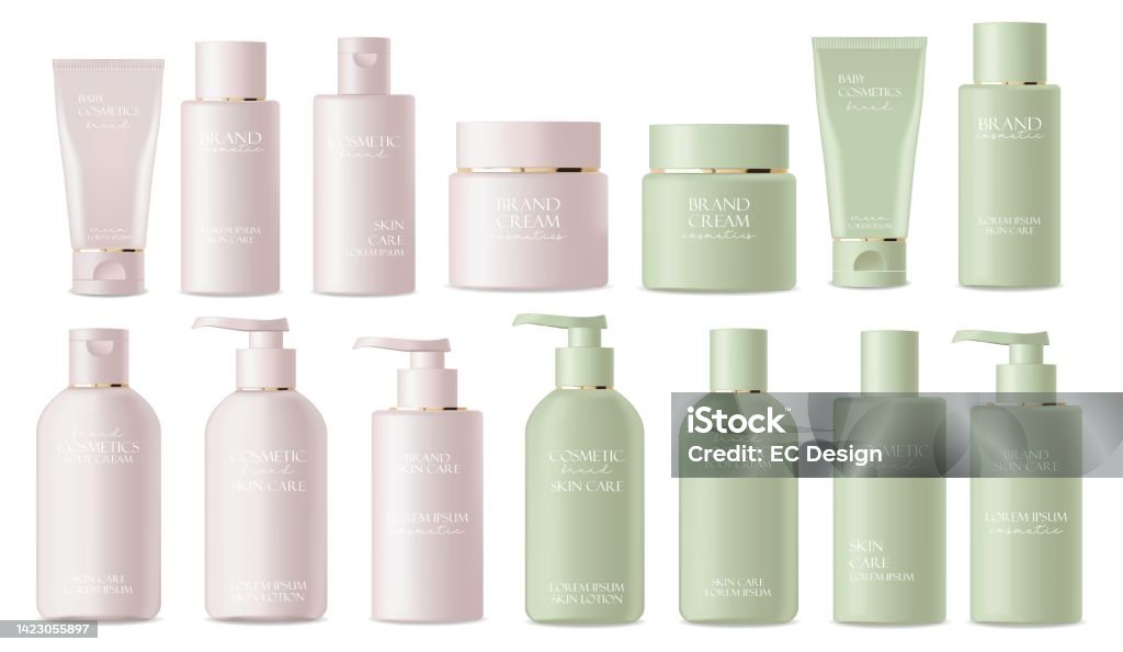 Basic Cosmetics Package Basic Rgb Stock Illustration - Download Image Now - Luxury, Shampoo ...
