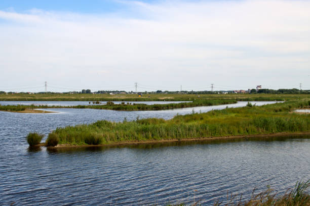 istock Willem-Alexanderbaan as rowing facility in water storage Eendragtspolder for preventing flood 1423061273
