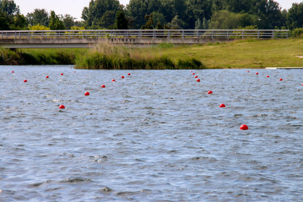 istock Willem-Alexanderbaan as rowing facility in water storage Eendragtspolder for preventing flood 1423061525