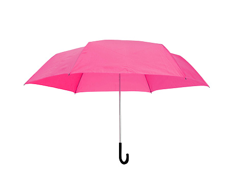 Bright Pink Umbrella isolated on white background