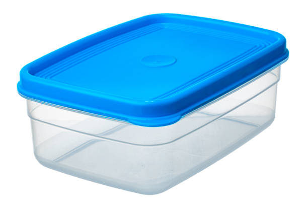 istock Plastic storage container for food isolated on white 1423070935
