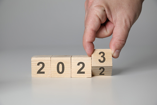 New year 2023 change cubes