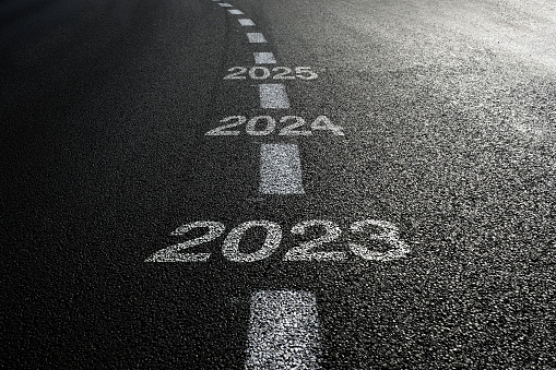 New year 2023 road start