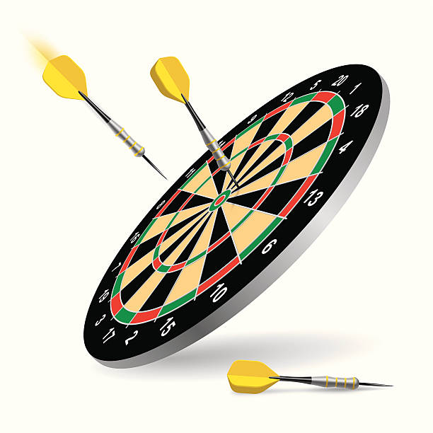 дартс - dartboard target pub sport stock illustrations