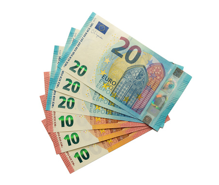 Banknotes background. China, United States America and European Union paper currencies. Chinese Yuan, EU euro and US dollars. Global economy business concept