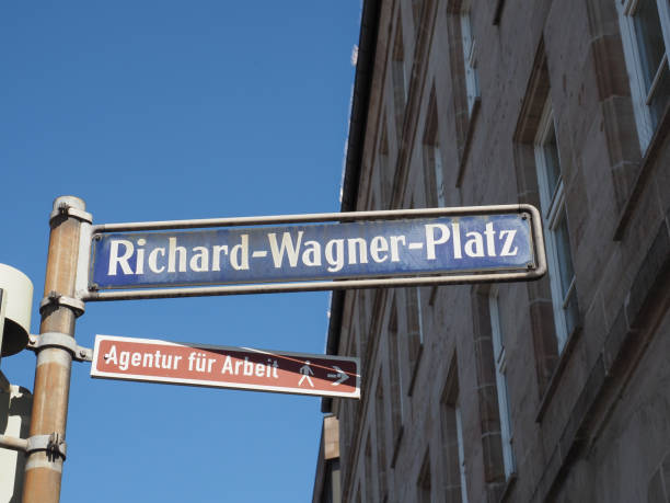 Richard Wagner Platz sign in Nuernberg