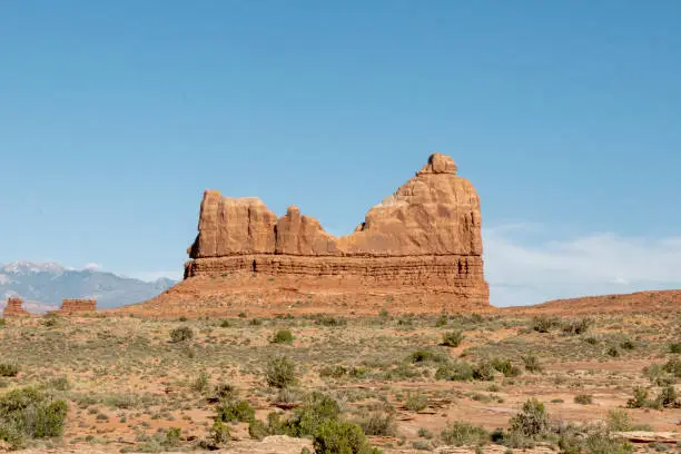 landscape with Hoodoos at Arches national park in Utah