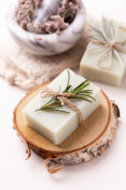 istock Handmade natural soap with herbal. 1423090097