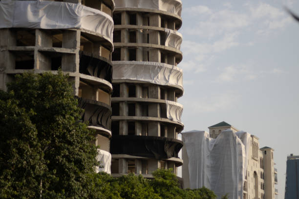 Supertech Twin Towers, 35 Floor Illegally Constructed High Res Ready For Demolition on 28 August 2022 -  Supreme Court of India Order stock photo