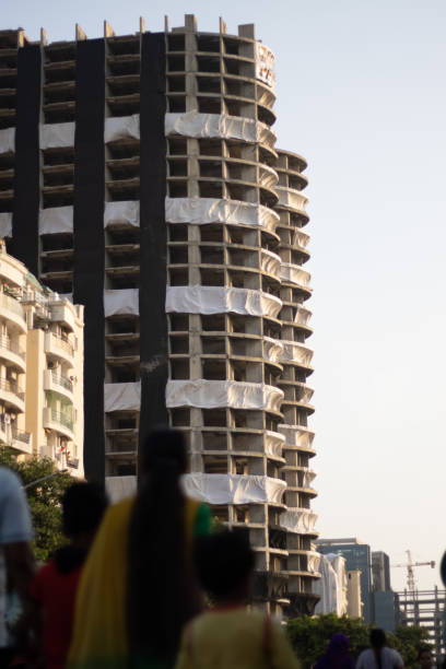 An apartment complex on the ocean in Mumbai