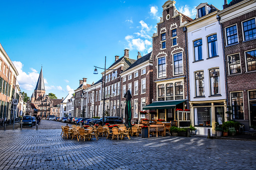 Traditional Dutch Houses Crammed In The Center Of Zutphen, The Netherlands