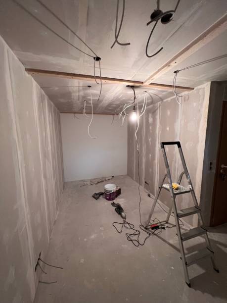istock Renovation work in the living room with tools 1423109037