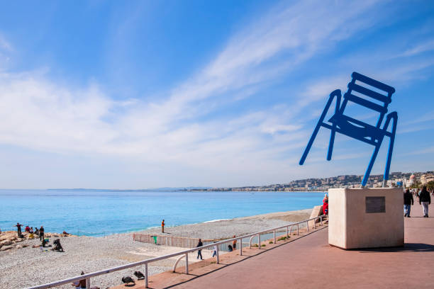 promenade des anglais in nizza - côte d'azur - city of nice france french riviera promenade des anglais stock-fotos und bilder