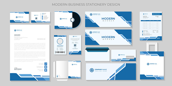 Premium Modern corporate Business stationery set template