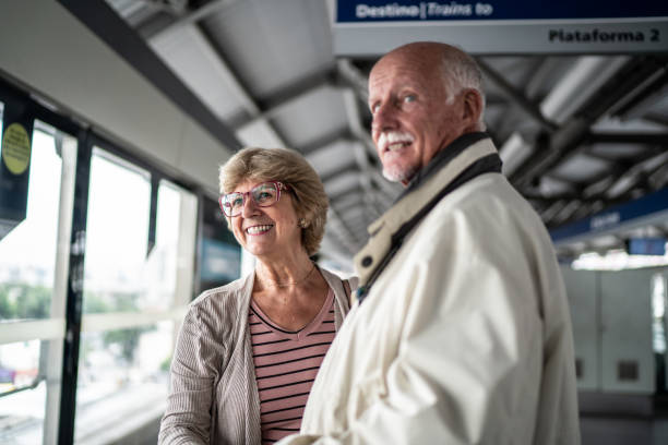 istock Senior couple waiting on the subway platform 1423124295