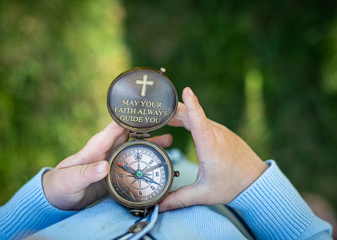 Compass, baptism, Christian, faith