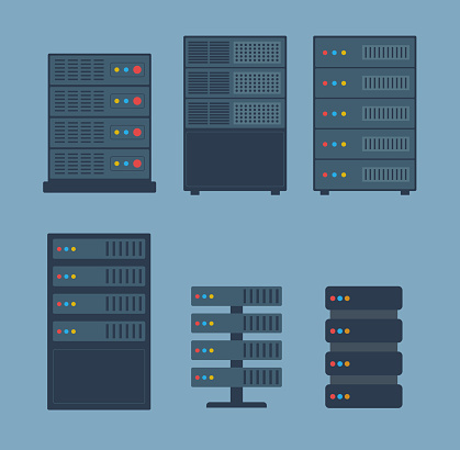 Servers - flat design