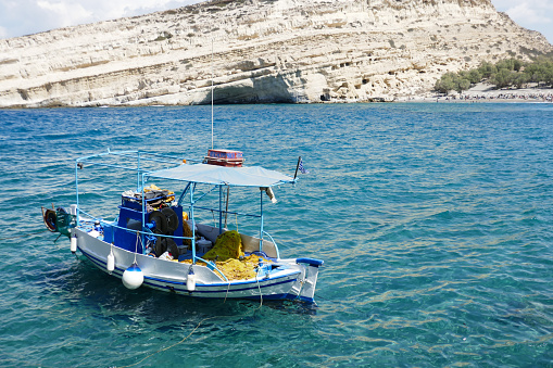 Matala, situated on Crete's south coast, is well known for its flower-power history