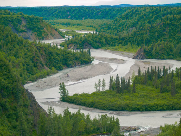 istock Scenic river meandering through Alaskan wilderness 1423155534