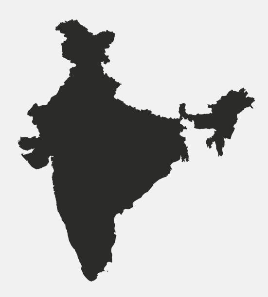 india map isolated on white background. map of india. vector illustration - 國家地圖 幅插畫檔、美工圖案、卡通及圖標