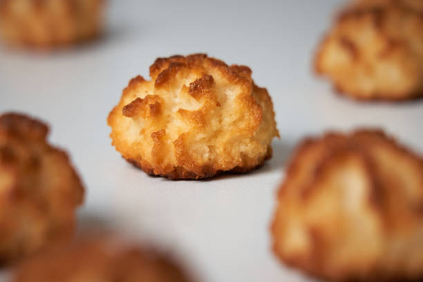 istock Natural baked coconut cookies on a plate 1423168456