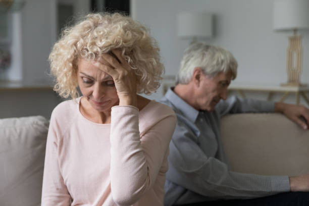 istock Offended senior wife feeling bad, upset after conflict, row 1423172409