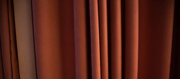 istock pink curtain, home concept 1423172611