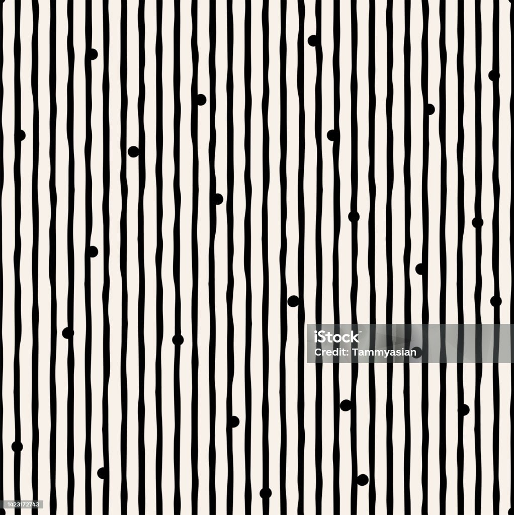 Patterned Single Line Pattern Monochrome Simple 021 Stock Illustration - Download Image Now ...